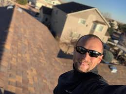 Taking a selfie from roof of home